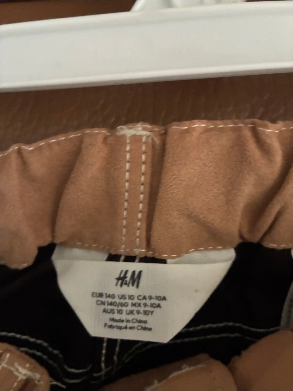H&M Children's Tan Suede-Look Jacket & Skirt Set size 10